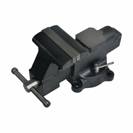 PROTECTIONPRO 6 in. Forged Steel Bench Vise with Swivel Base Black PR2737895